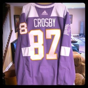 NWT Sidney Crosby “Hockey Fights Cancer” Jersey